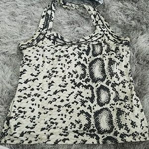 White house black market Snake print halter tank